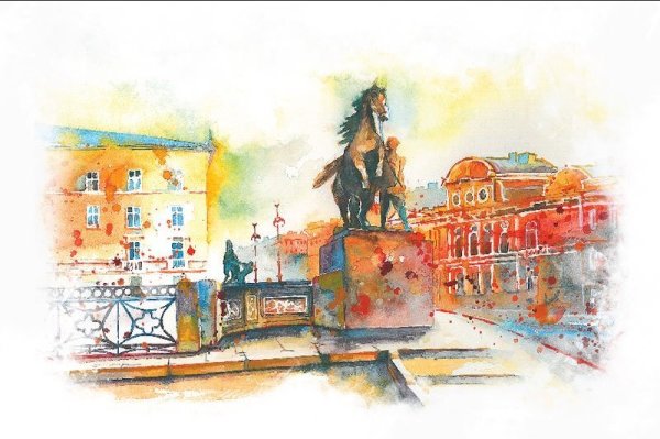 Анна Соколова открытки СПБ акварель