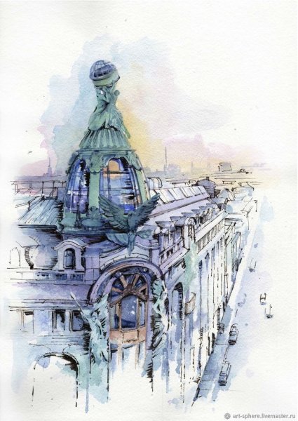 Санкт-Петербург дом Зингера скетч