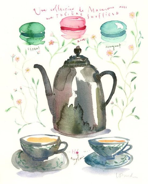 Электрический чайник акварелью