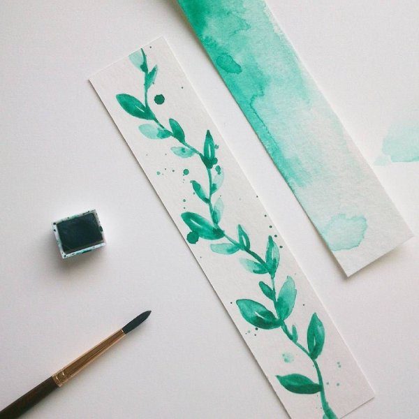 Закладки для книг акварелью