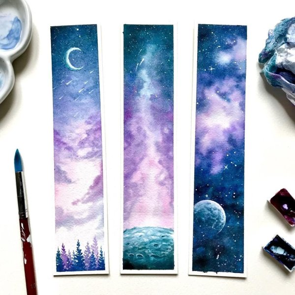 Акварельные закладки