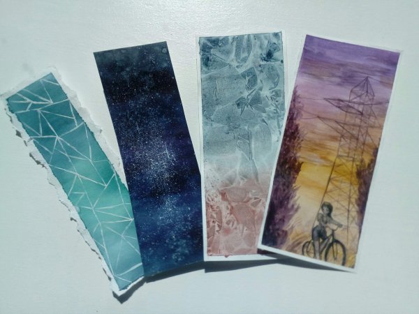 Закладки для книг акварелью