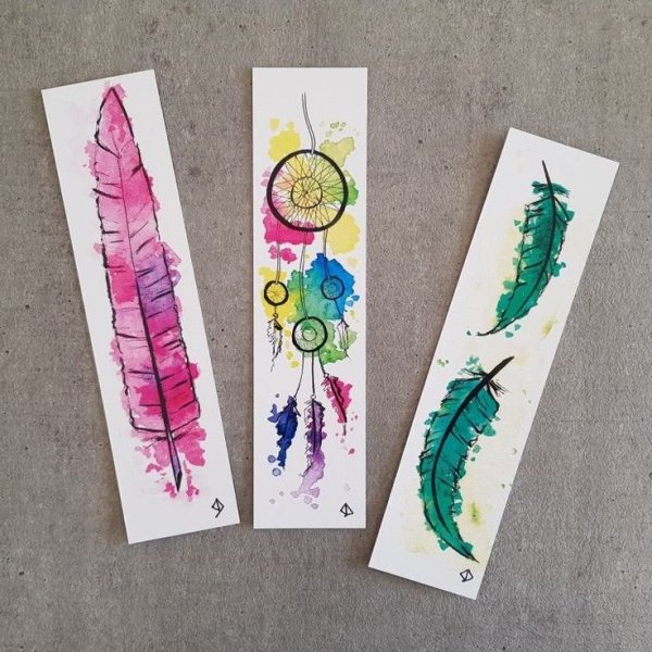 Закладки акварелью