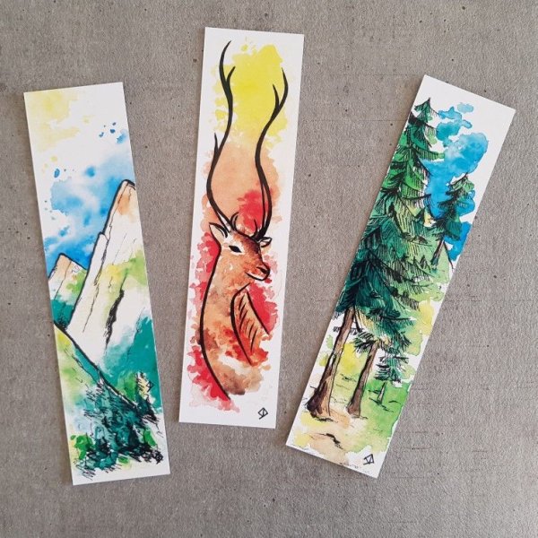 Акварельные закладки