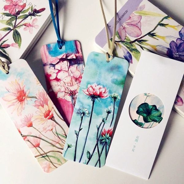 Закладки для книг акварелью