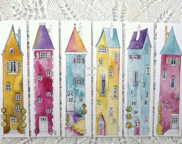 Акварельные закладки