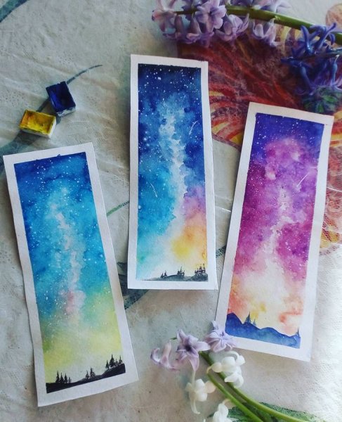 Закладки акварелью