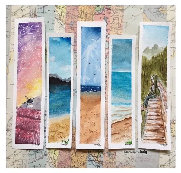 Закладки гуашью