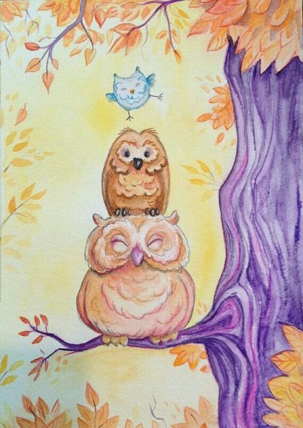 Сова на ветке