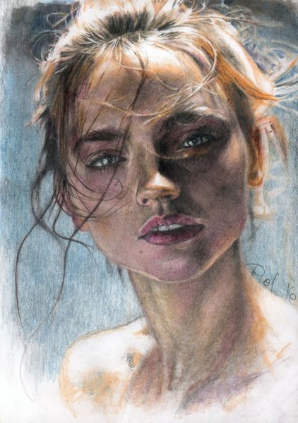 Лицо акварелью