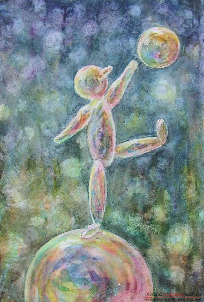 Пузыри акварелью