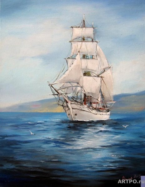 Картина парусник художника Игоря Авраменко