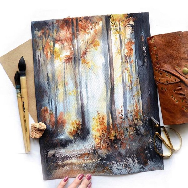 Анастасия Кустова акварель