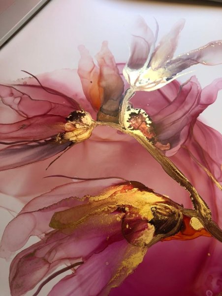 Цветочное панно из эпоксидной смолы