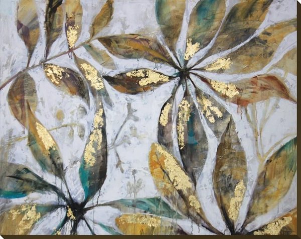 Интерьерная живопись листья