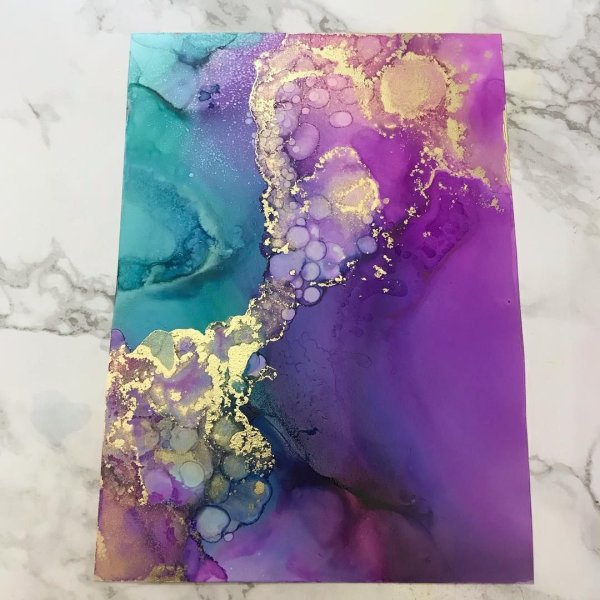 Флюид арт сочетание цветов