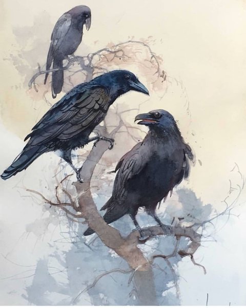 Картина вороны