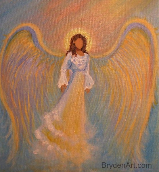 Картина с ангелом нарисовать