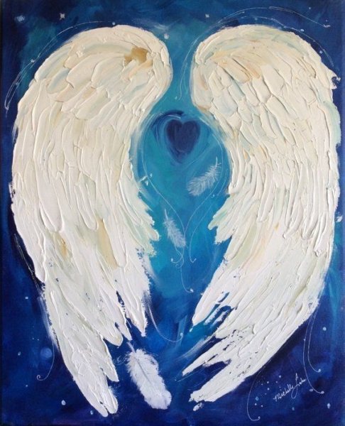 Крылья гуашью