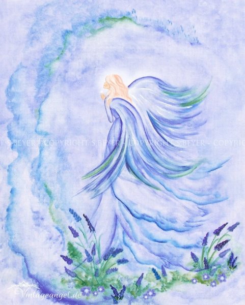 Рисунок ангела акварелью