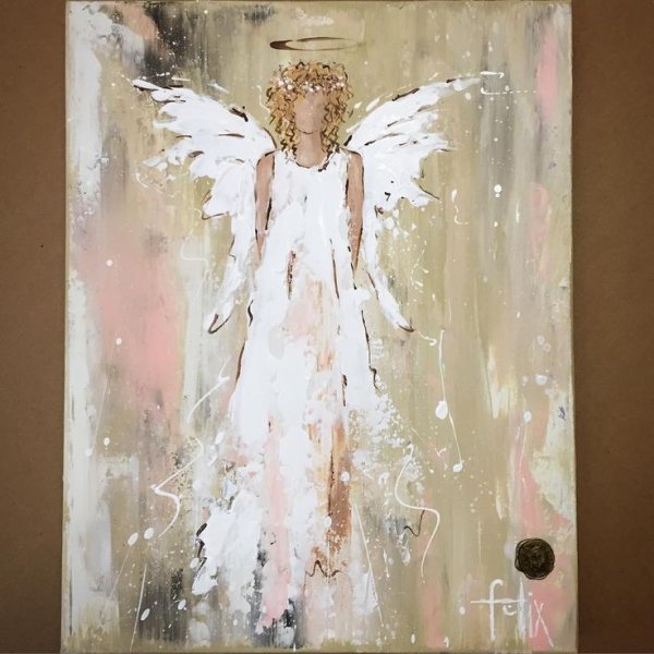 Ангел акрилом на холсте