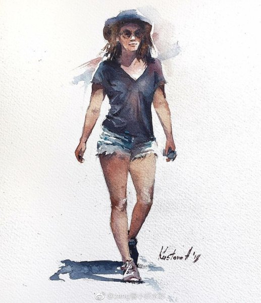 Зарисовки людей цветные