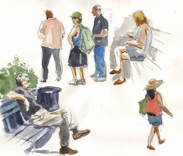 Этапы рисования фигуры человека