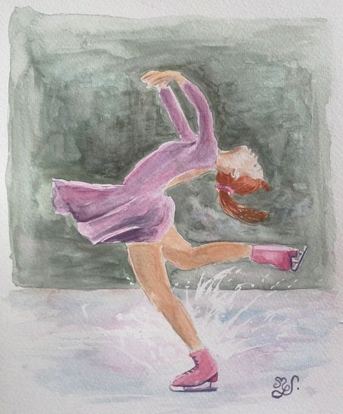 Наброски людей акварелью