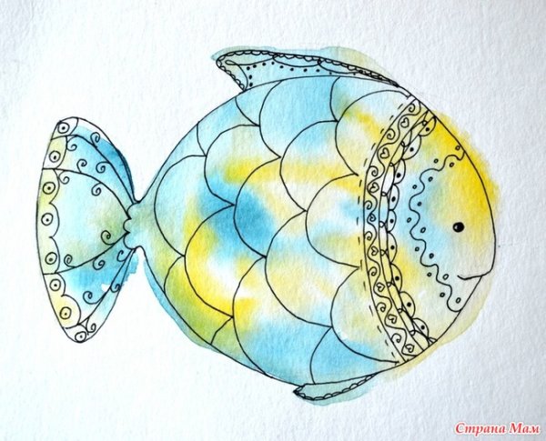 Красивые рыбки для рисования