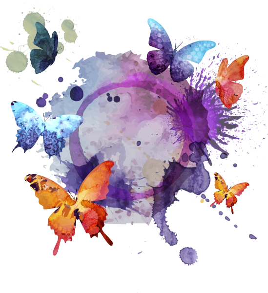 Акварель "бабочка"