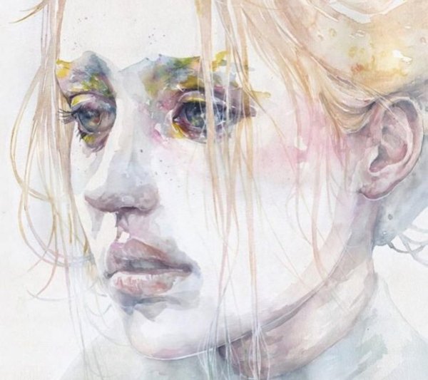 Портрет акварелью Агнес Сесиль