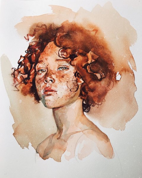 Портрет акварелью