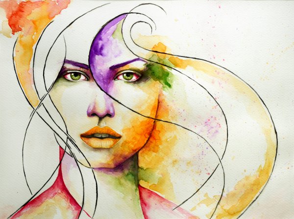 Стилизованный женский портрет