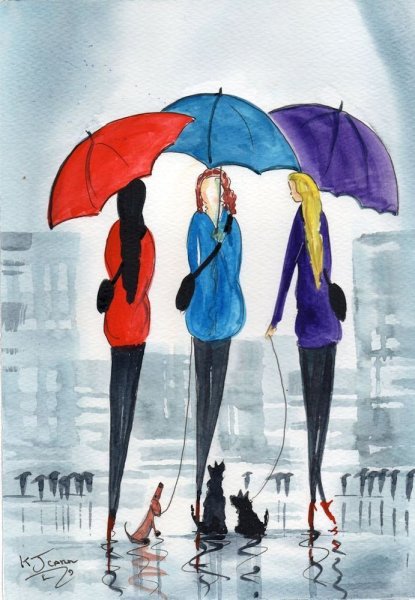 Человек под зонтом