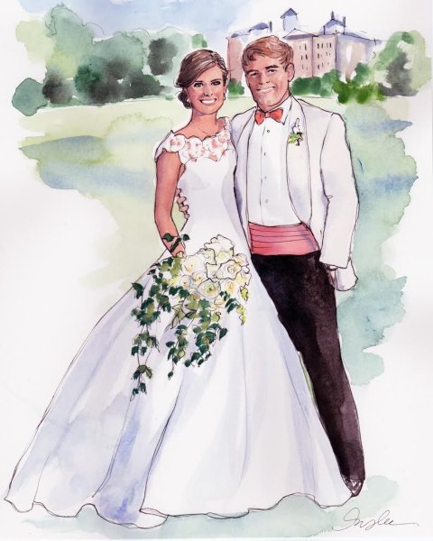 Свадьба акварель