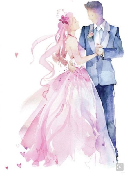 Свадебное путешествие акварель