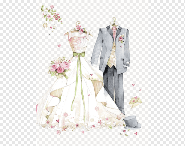 Свадьба стильная иллюстрация