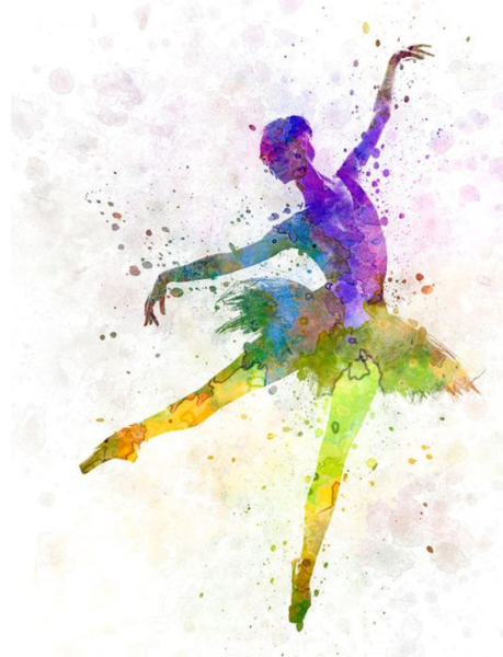 Балерина акварель
