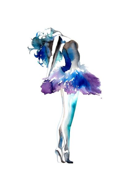 Танец акварель