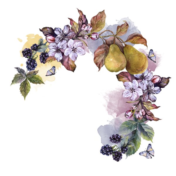 Акварельный рисунок логотип