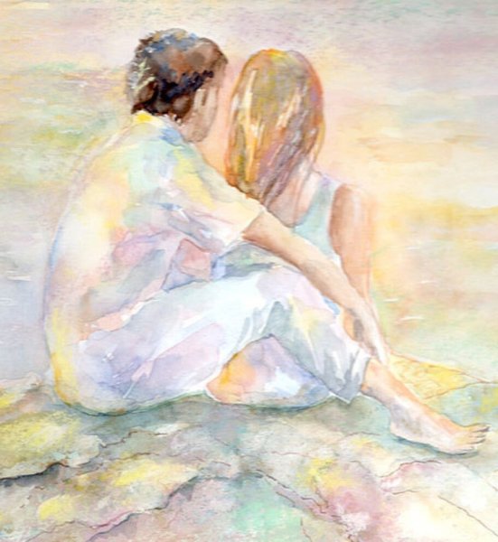 Пара акварель