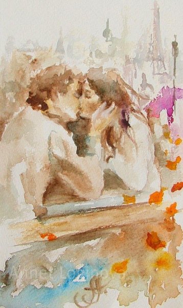 Мужчина и женщина акварель