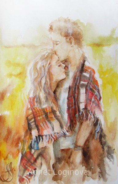 Пара акварель