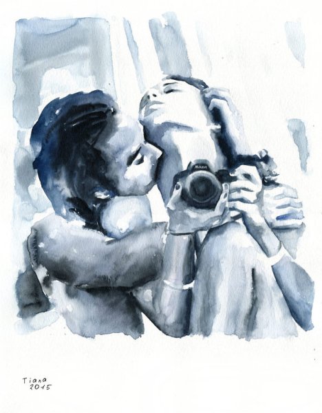 Влюблённые живопись