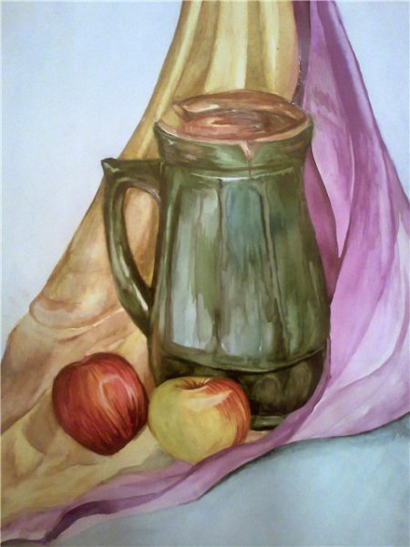 Натюрморт акварелью пошагово