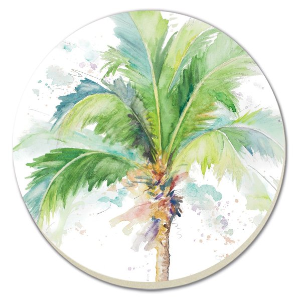 Веточка пальмы акварель