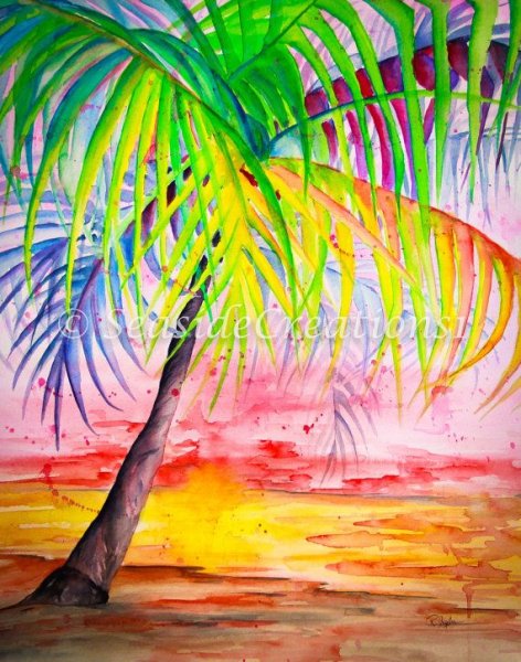 Рисование пальмы