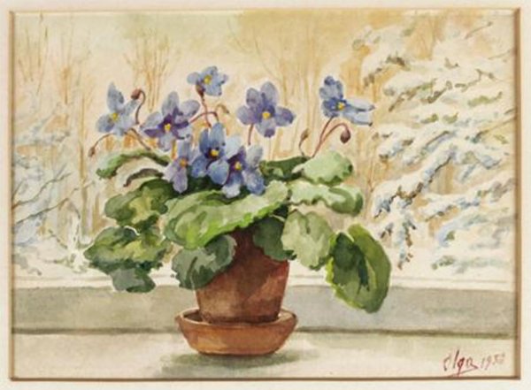 Акварели зима Великой княгини Ольги Александровны Романовой