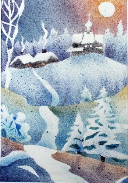 Рисование набрызгом