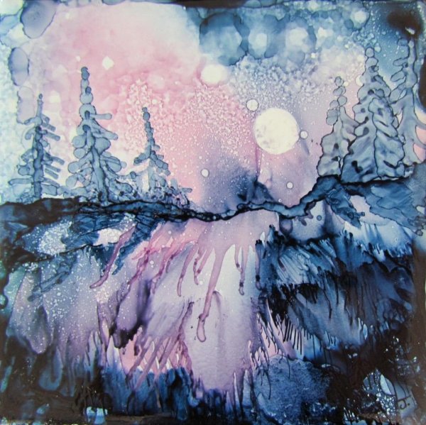 Рисование Северное сияние в подготовительной группе